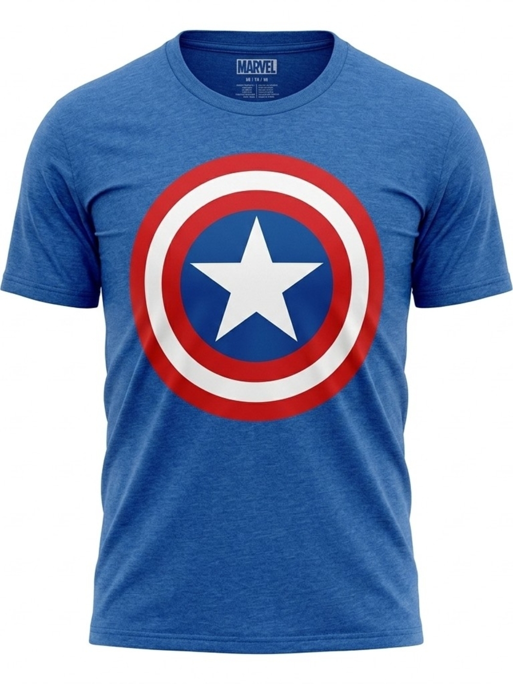 Marvel Captain America Shield Graphic T-Shirt Blue Medium